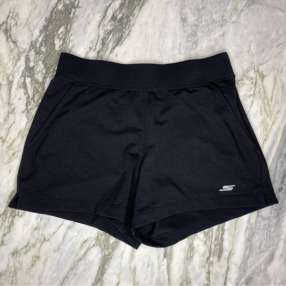 SKECHERS PERFORMANCE Womens Relaxed Fit Casual Black Sweat Shorts Size XS